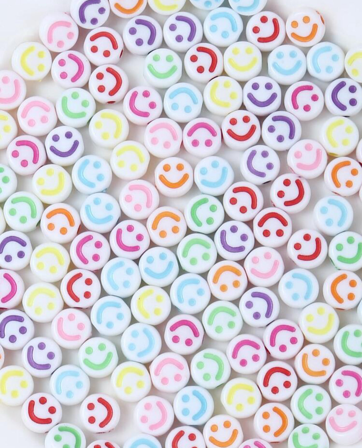 Smiley Acrylic Beads