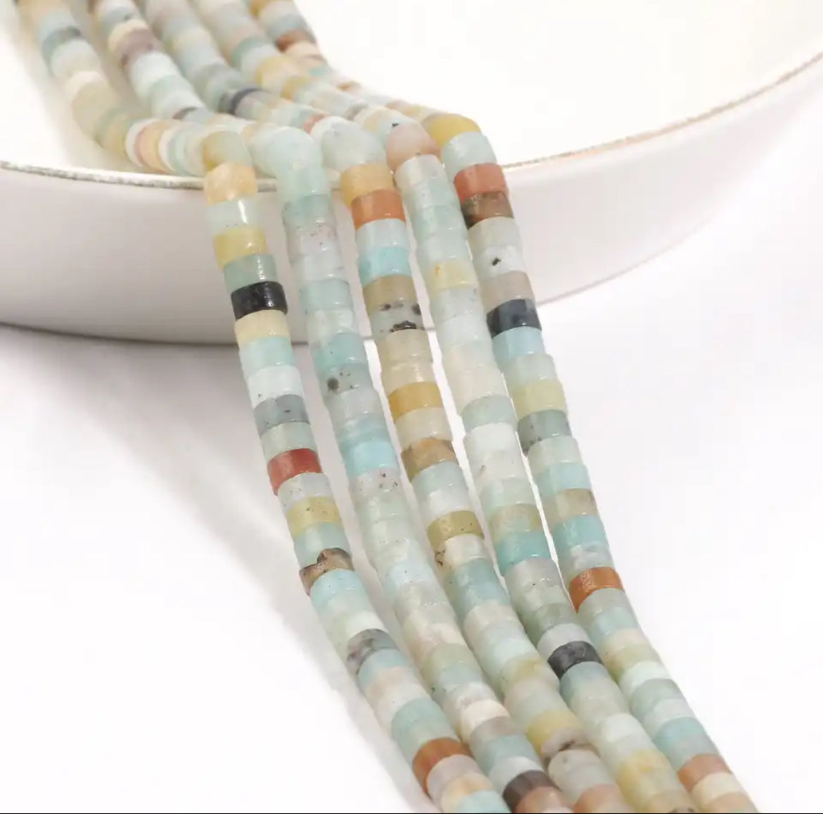 Natural Flower Amazonite Beads