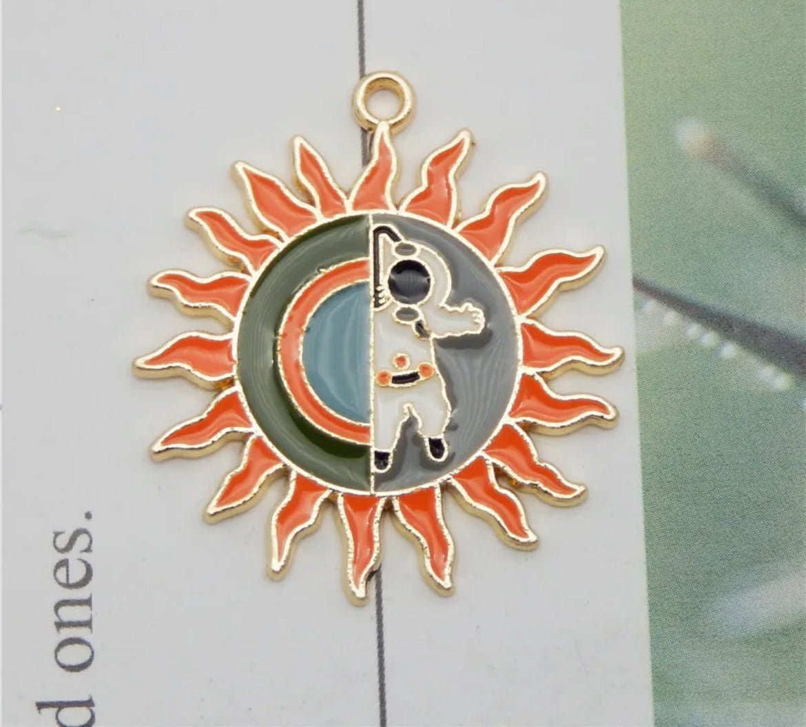 Sun With Spaceman Pendant