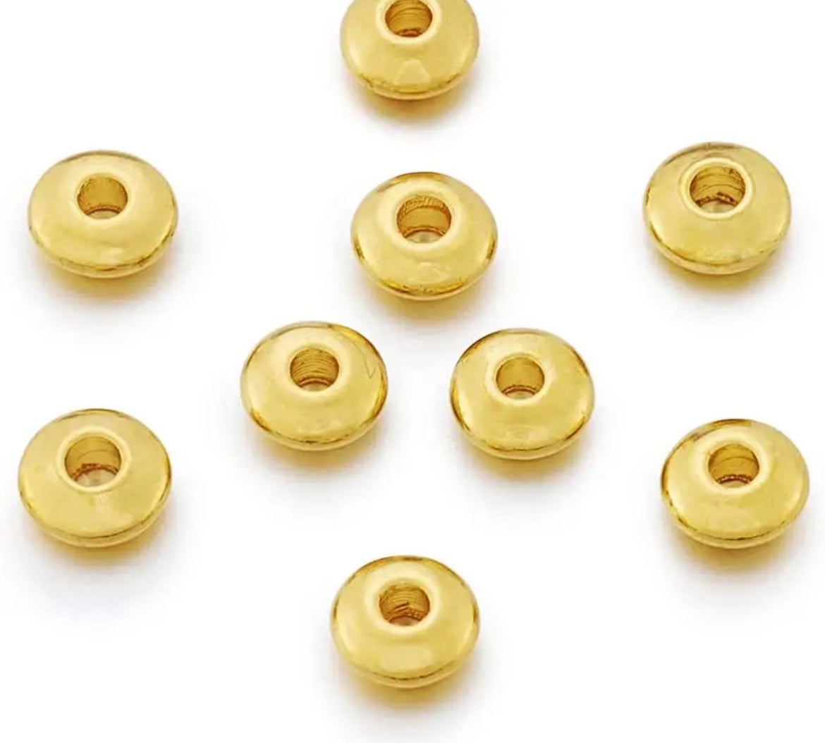 Brass Spacer Beads (Rondelle)