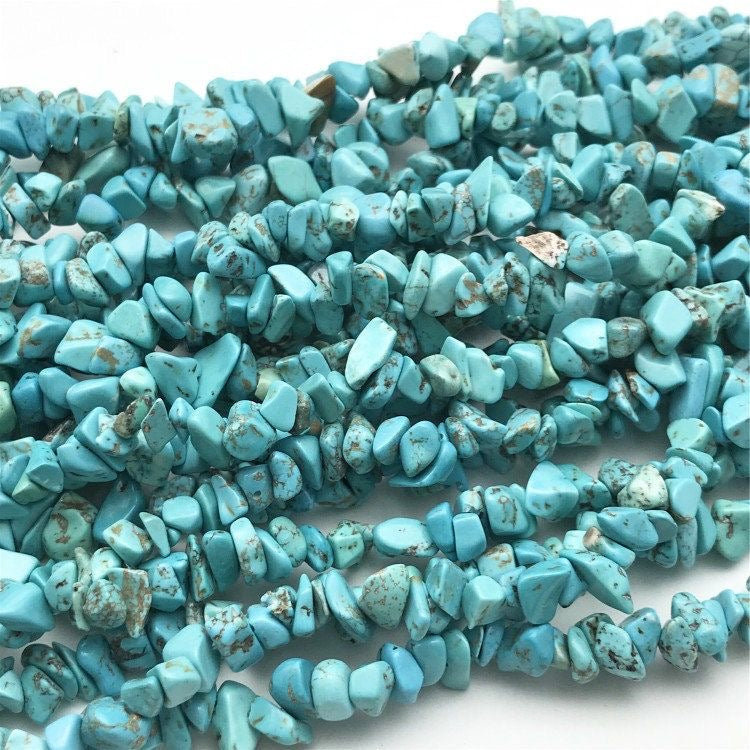 Dyed Natural Magnesite Chips Beads