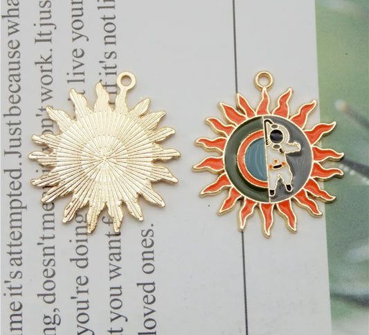 Sun With Spaceman Pendant