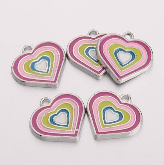 Multicolor Heart Pendant