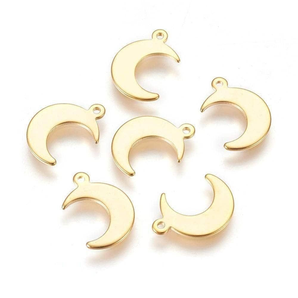 304 stainless steel moon charms