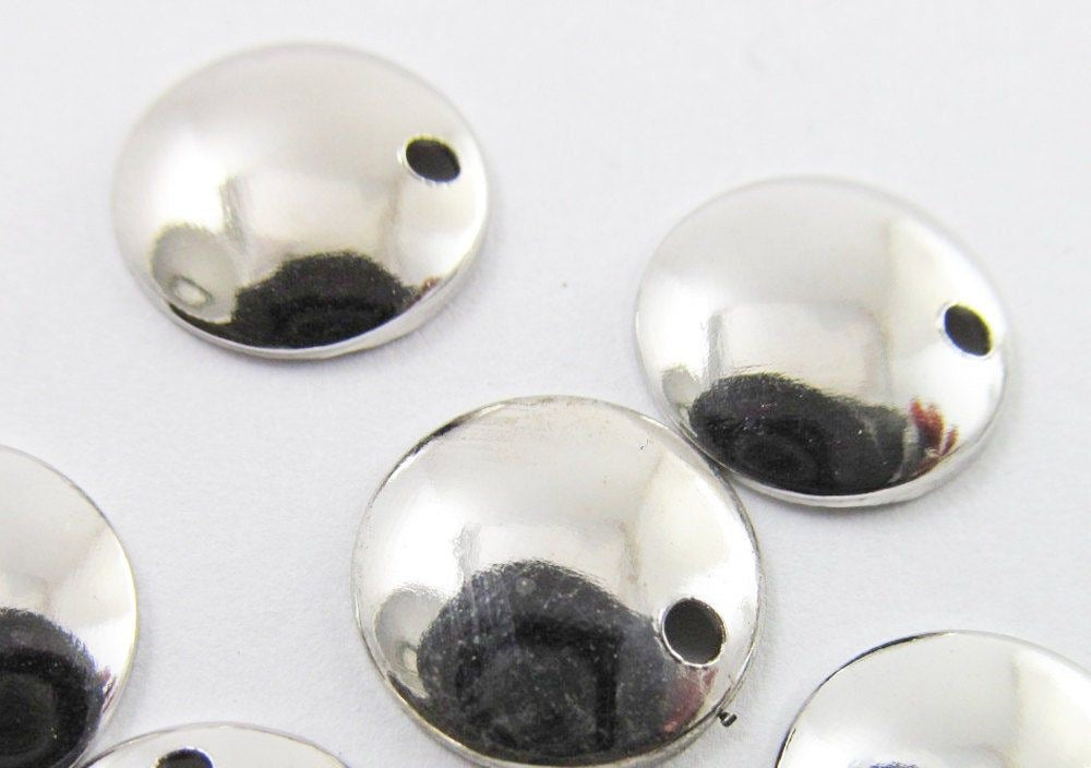 304 stainless steel round charms