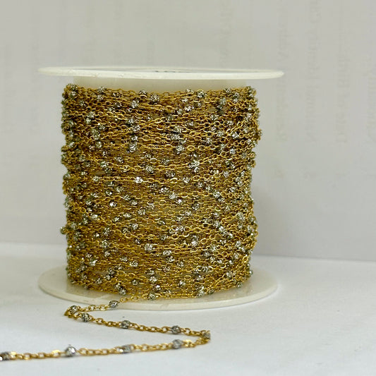 Enamel and Glitter Powder Stainless Steel Cable Chain